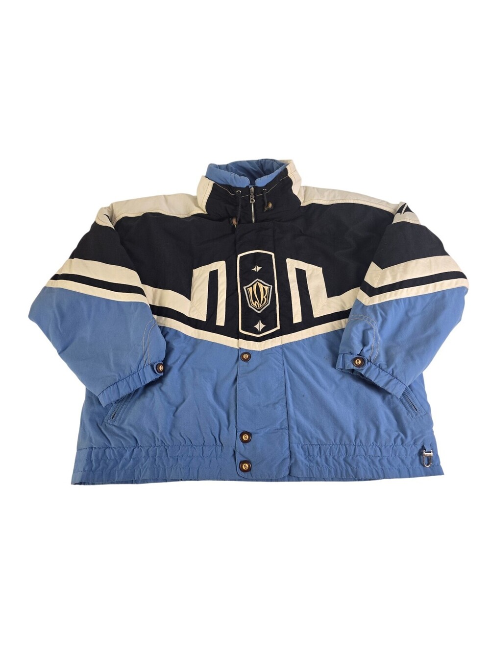 Vintage Bogner High Tech Performance WB Ski Jacket Men 44 US XL Blue Zip 80s 90s